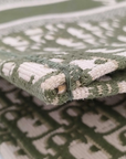 Pre-Loved Book Tote Tote Oblique Embroidered Canvas Large, Green and Beige