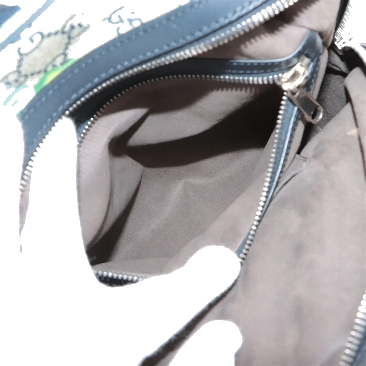 Pre-Loved GG Supreme Blooms Backpack Monogram Coated Canvas Small with Silver Hardware, Beige Blue Floral