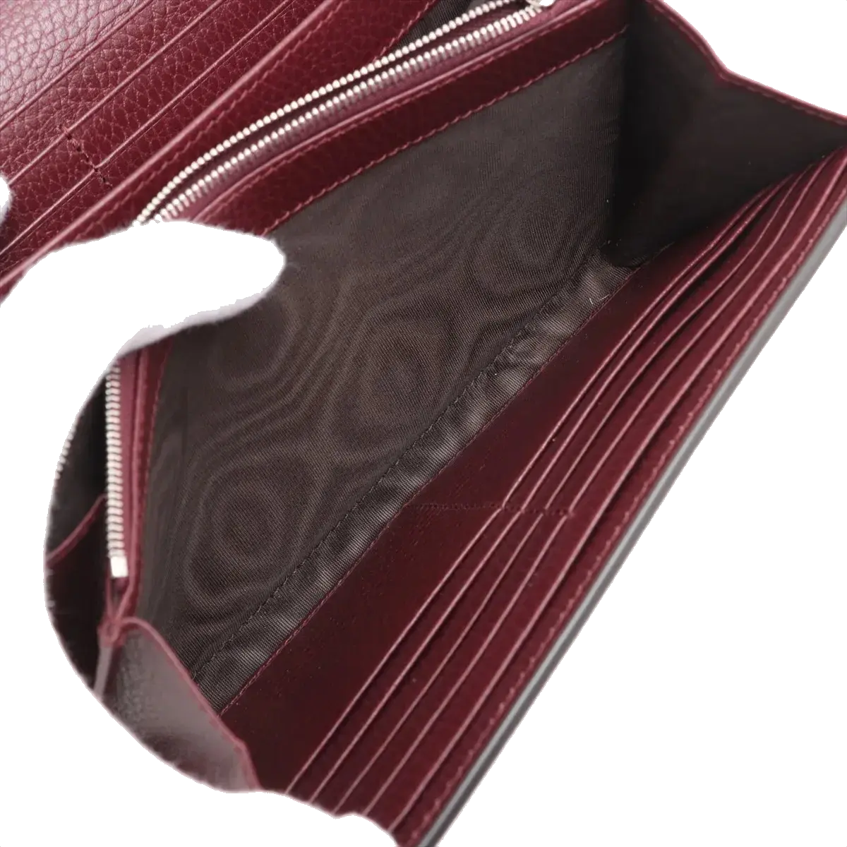 Pre-Loved Dionysus Chain Wallet Crossbody Bag Leather Mini with Aged Silver Hardware, Burgundy