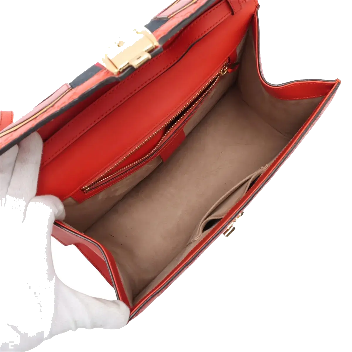 Pre-Loved Sylvie Handbag Monogram Leather Medium with Gold Hardware, Red