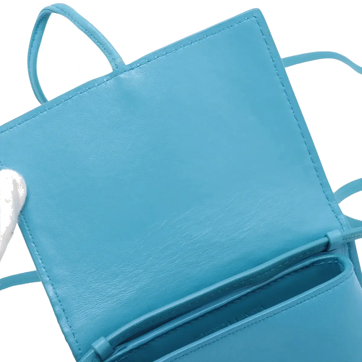 Pre-Loved Intrecciato Mini Crossbody Crossbody Bag Intrecciato Leather Mini, Light Blue