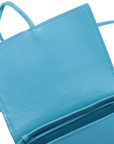 Pre-Loved Intrecciato Mini Crossbody Crossbody Bag Intrecciato Leather Mini, Light Blue