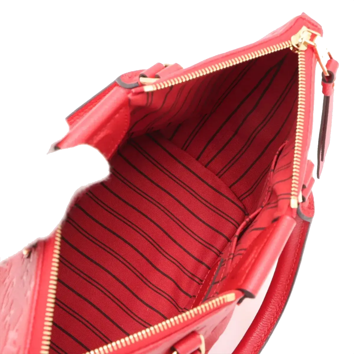 Pre-Loved Mazarine Tote Monogram Leather PM with Gold Hardware, Red