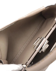 Pre-Loved Peekaboo Handbag Leather Regular with Silver Hardware, Taupe
