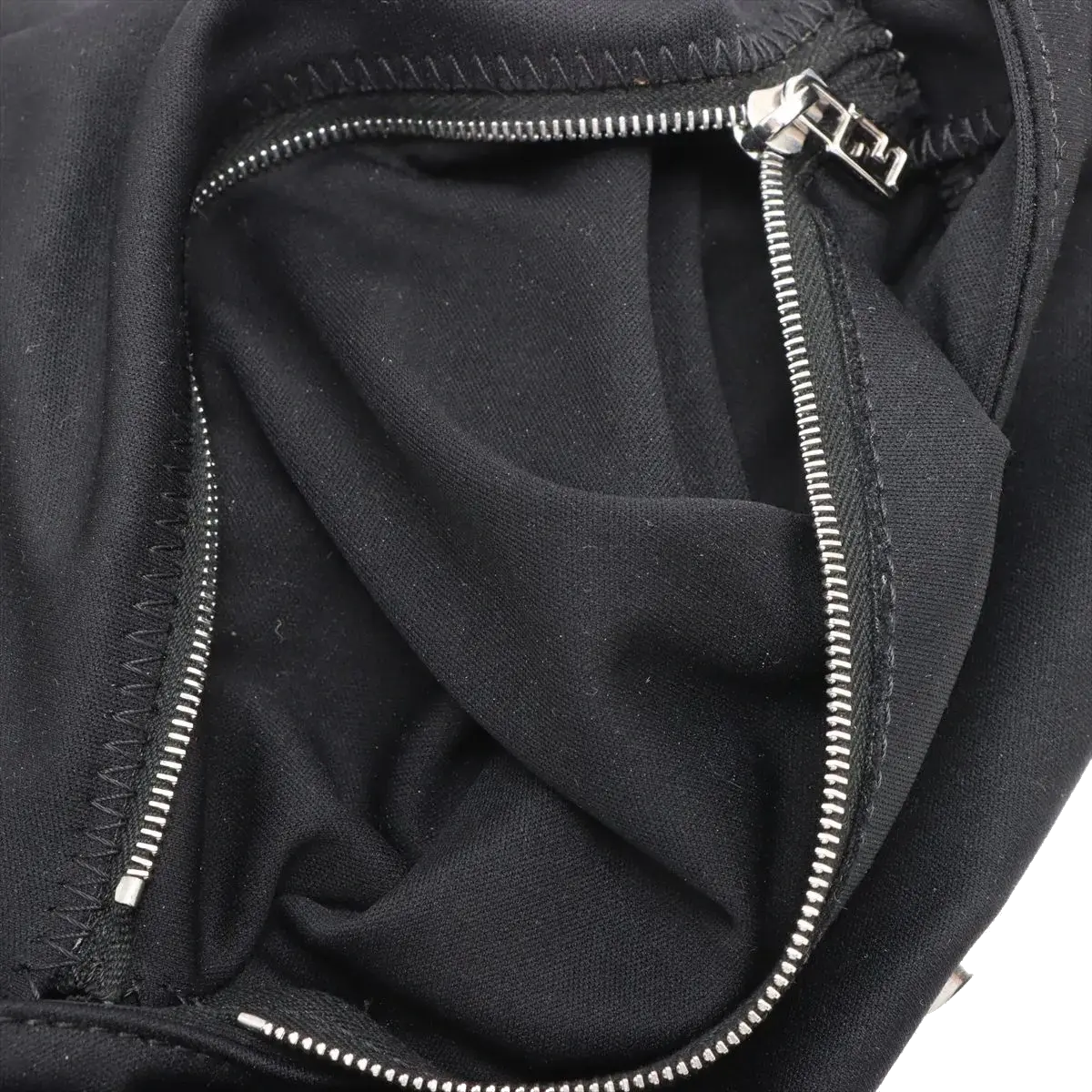 Pre-Loved Mamma Baguette Shoulder Bag Plain Canvas with Silver Hardware, Black