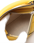 Pre-Loved Puzzle Crossbody Bag Leather Nano with Silver Hardware, Yellow