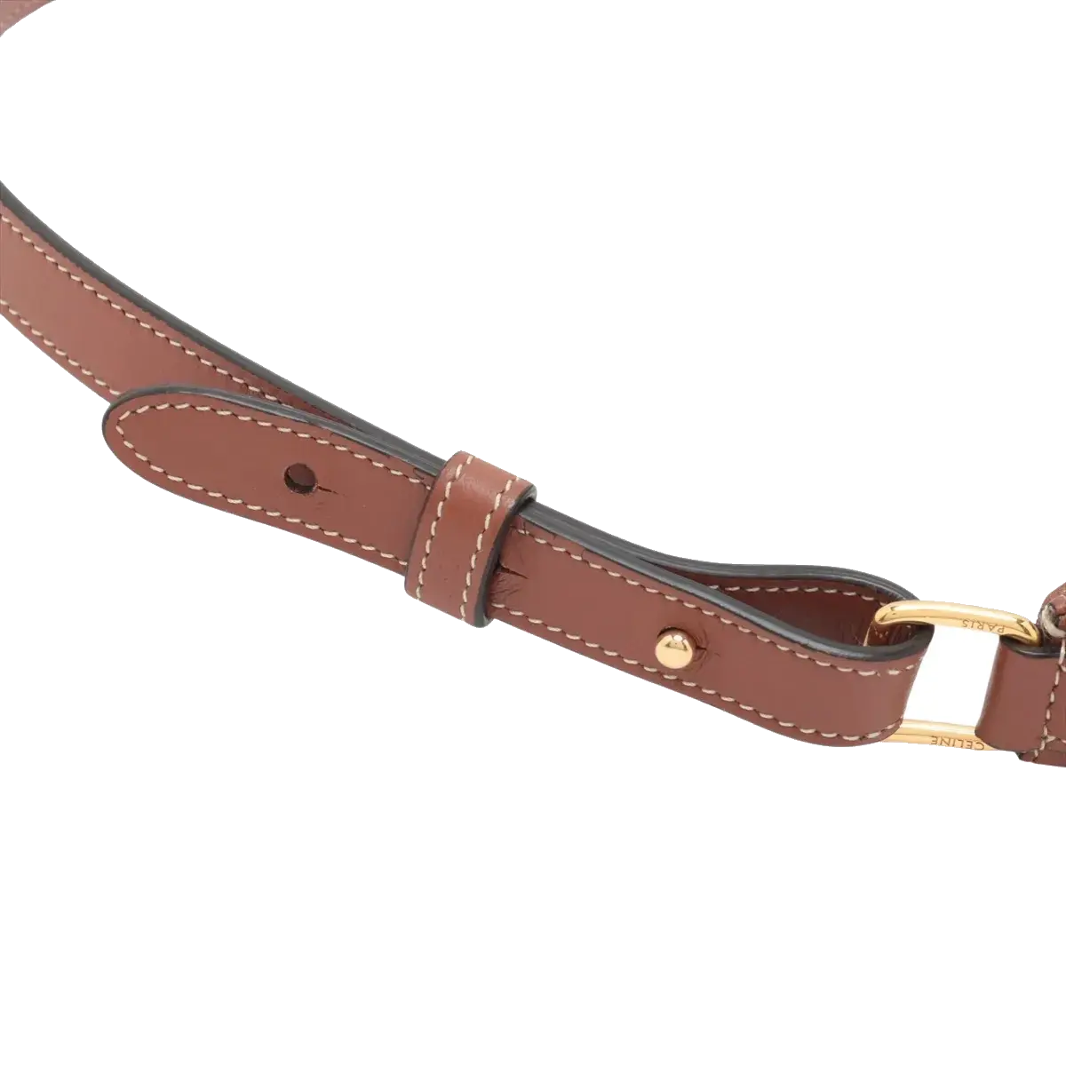 Pre-Loved Ava Shoulder Bag Leather with Gold Hardware, Tan