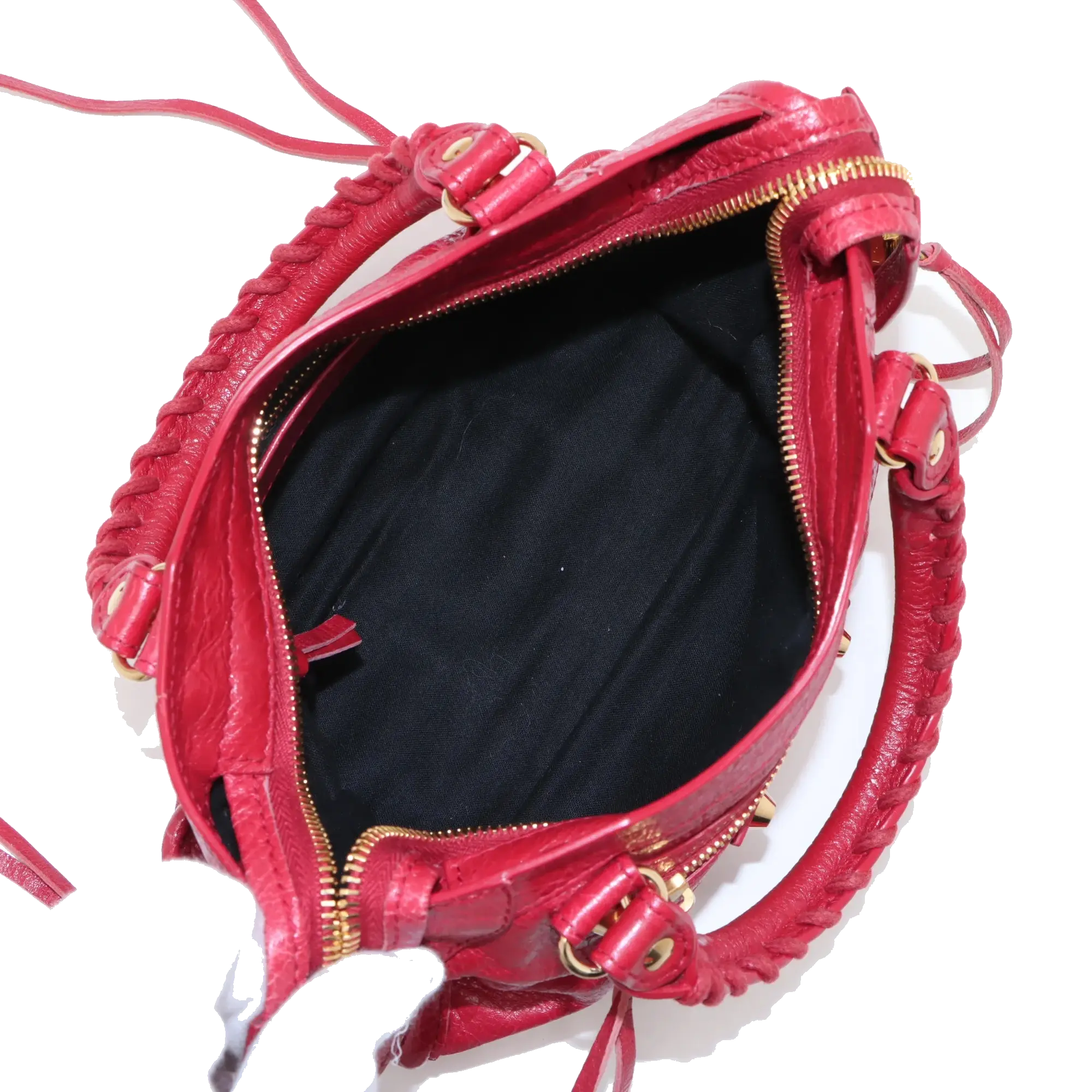 Pre-Loved Classic City Handbag Leather Mini with Gold Hardware, Pink
