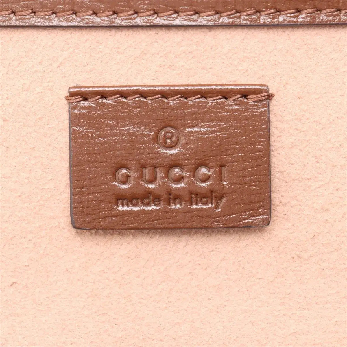 Pre-Loved GG Supreme Crossbody Bag Monogram Coated Canvas Mini with Gold Hardware, Beige/Brown