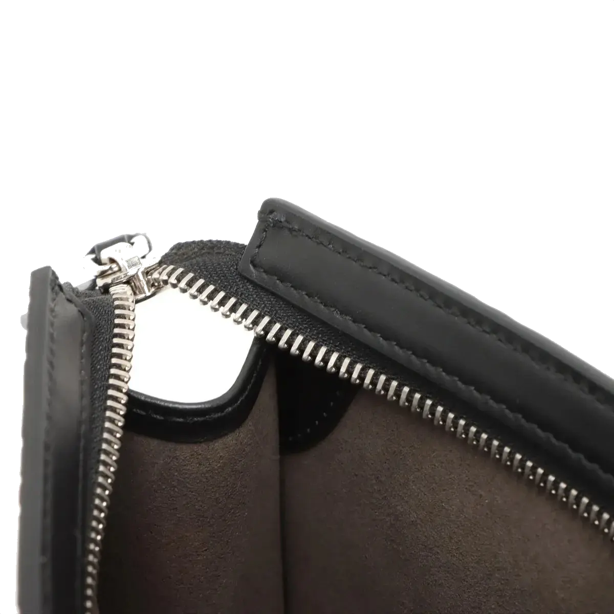 Pre-Loved Web Microguccissima Pouch Clutch Microguccissima Leather with Silver Hardware, Black