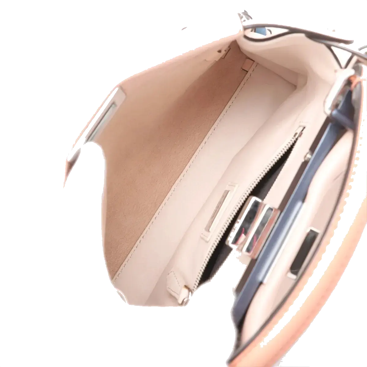 Pre-Loved Peekaboo Handbag Leather Mini with Silver Hardware, Pink