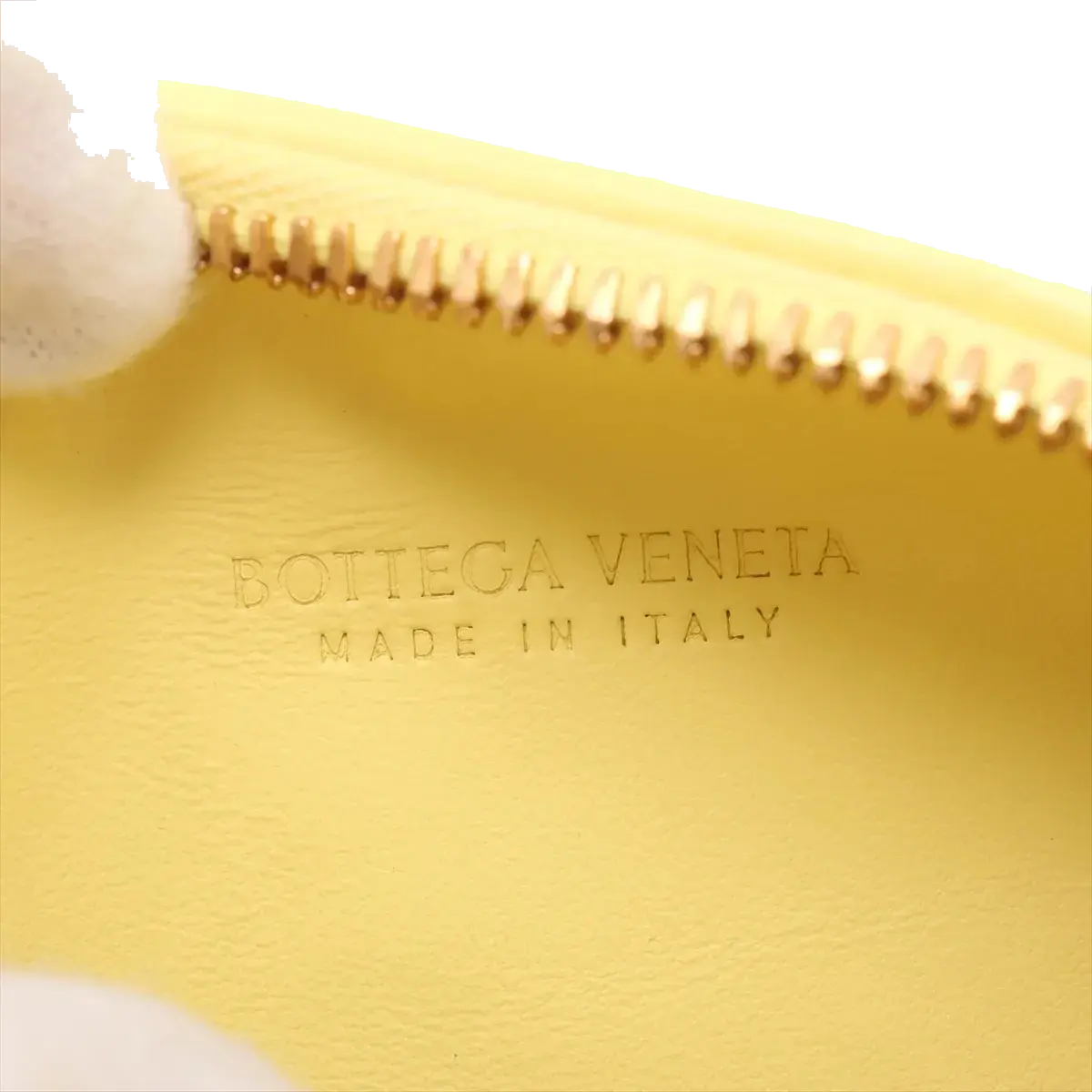 Pre-Loved Wallace Shoulder Bag Intrecciato Leather Small with Gold Hardware, Yellow