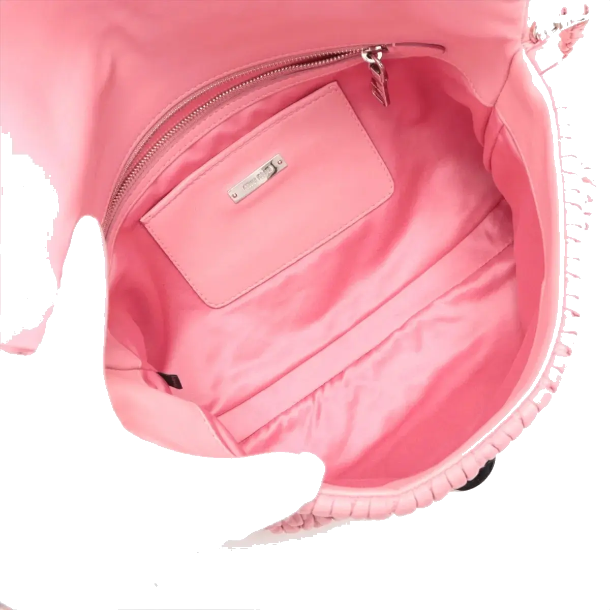 Pre-Loved Matelassé Crystal Cloquè Shoulder Bag Quilted Leather with Silver Hardware, Pink