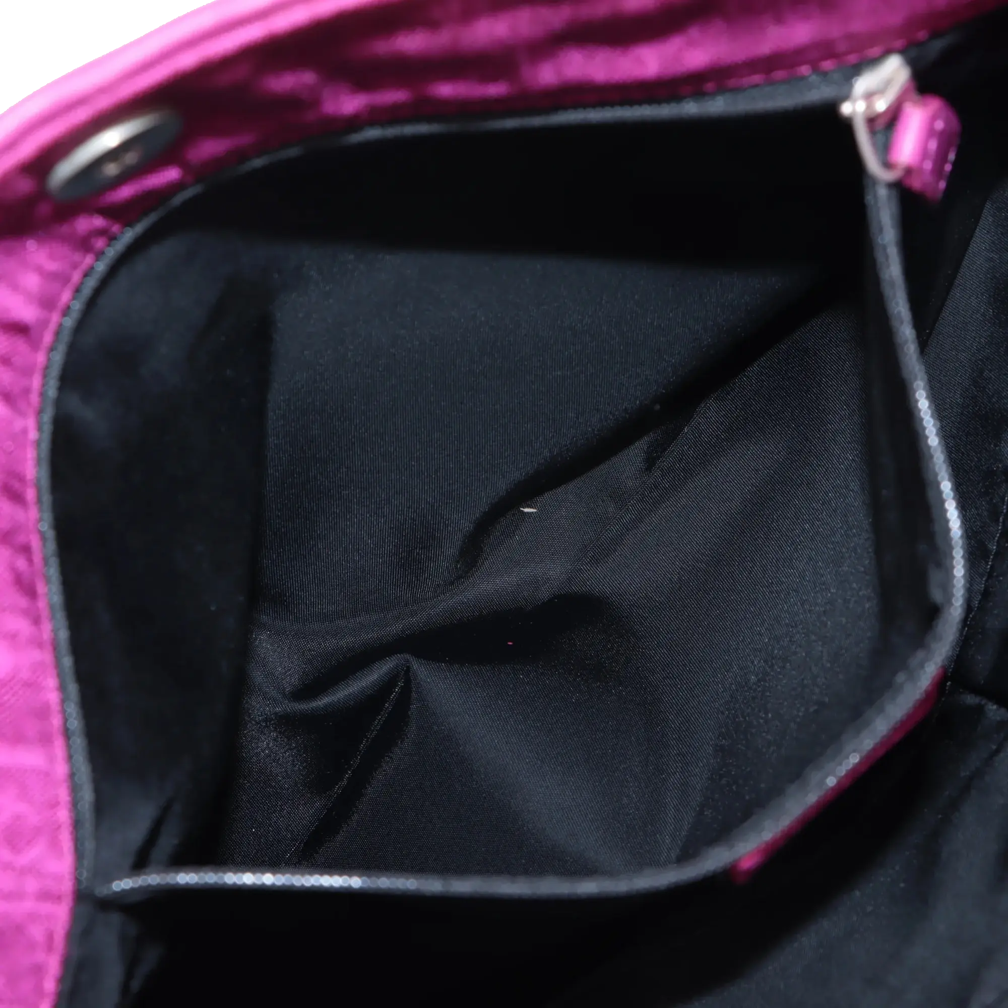Pre-Loved Diorissimo Tote Oblique Coated Canvas with Silver Hardware, Magenta
