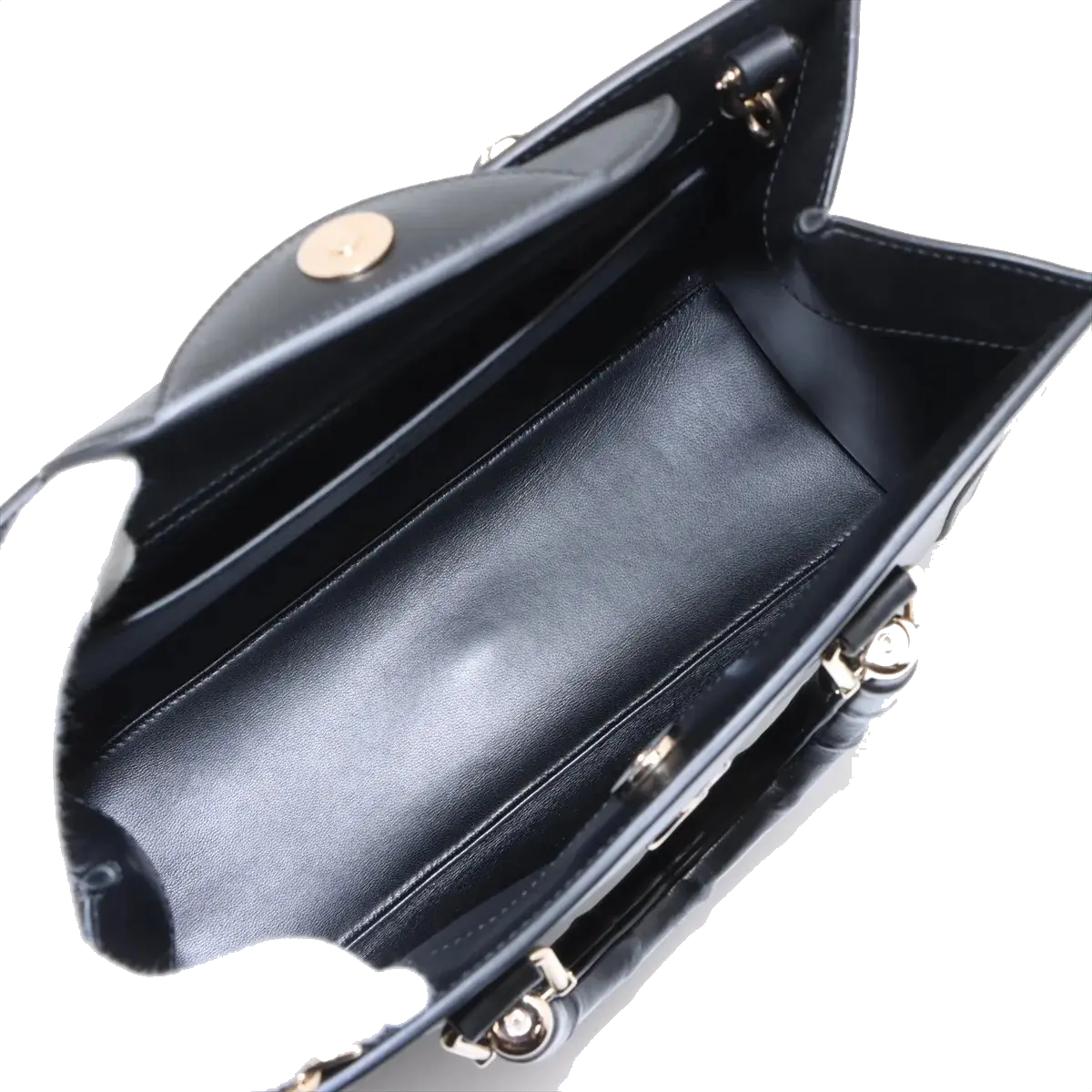 Pre-Loved Diana Tote Leather Small with Gold Hardware, Black