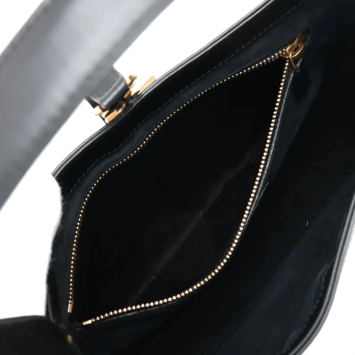 Pre-Loved Le 5 à 7 Shoulder Bag Smooth Leather with Gold Hardware, Black
