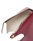 Pre-Loved Blondie Shoulder Bag Leather Mini with Gold Hardware, Burgundy