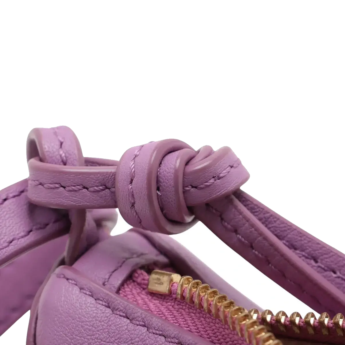 Pre-Loved Hammock Hobo Crossbody Bag Leather Mini with Gold Hardware, Purple