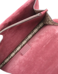 Pre-Loved Dionysus Blooms Shoulder Bag Monogram Coated Canvas Small with Aged Silver Hardware, Beige Ebony with Pink Floral