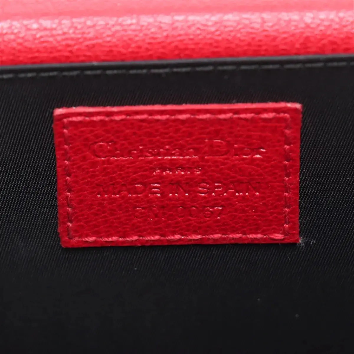 Pre-Loved Lady Dior Vanity Handbag Cannage Leather Mini with Silver Hardware, Red