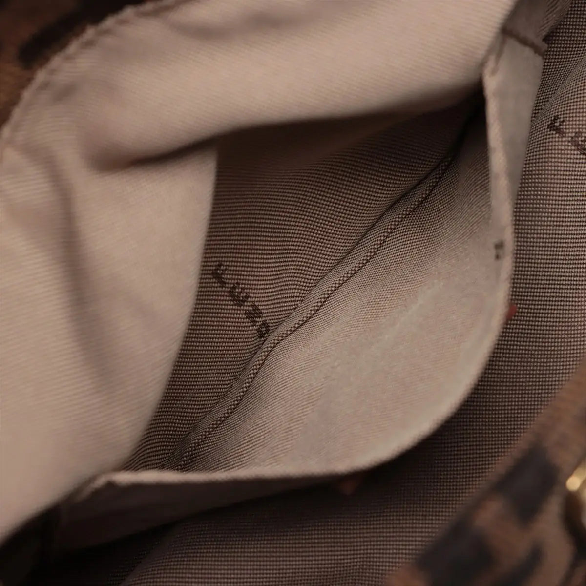 Pre-Loved Mia Shoulder Bag Zucca Coated Canvas with Gold Hardware, Brown