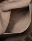 Pre-Loved Mia Shoulder Bag Zucca Coated Canvas with Gold Hardware, Brown