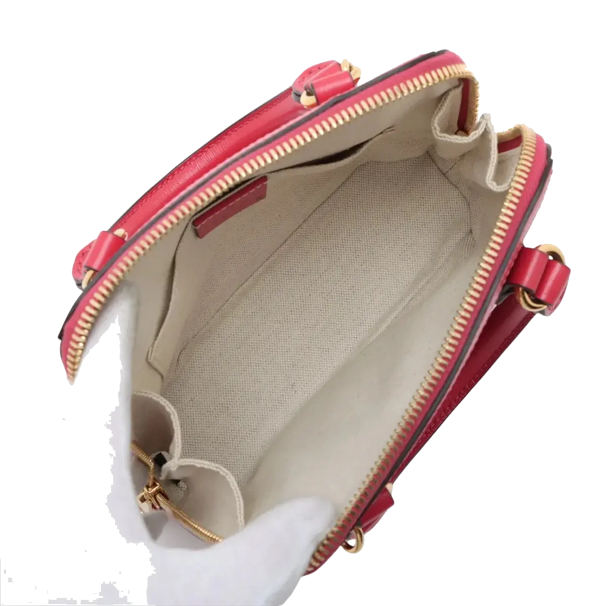 Pre-Loved Horsebit 1955 Handbag Woven Raffia Mini with Gold Hardware, Pink
