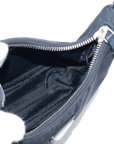 Pre-Loved Re-Edition 2005 Shoulder Bag Re-Nylon with Silver Hardware, Black