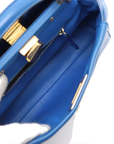 Pre-Loved Peekaboo Handbag Leather Mini with Gold Hardware, Blue