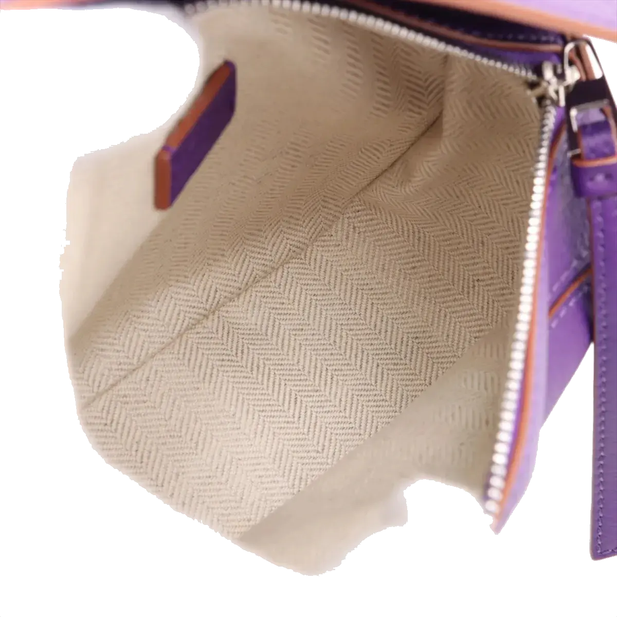 Pre-Loved Puzzle Crossbody Bag Leather Mini with Silver Hardware, Purple
