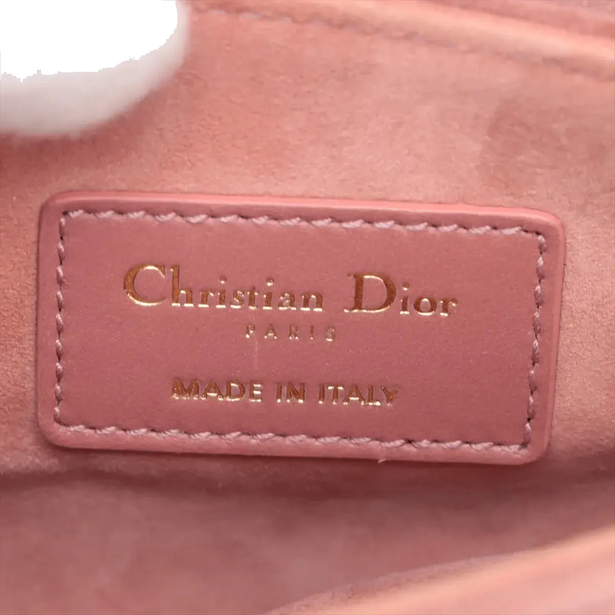 Pre-Loved Saddle Shoulder Bag Suede Mini with Gold Hardware, Pink