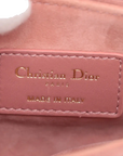 Pre-Loved Saddle Shoulder Bag Suede Mini with Gold Hardware, Pink