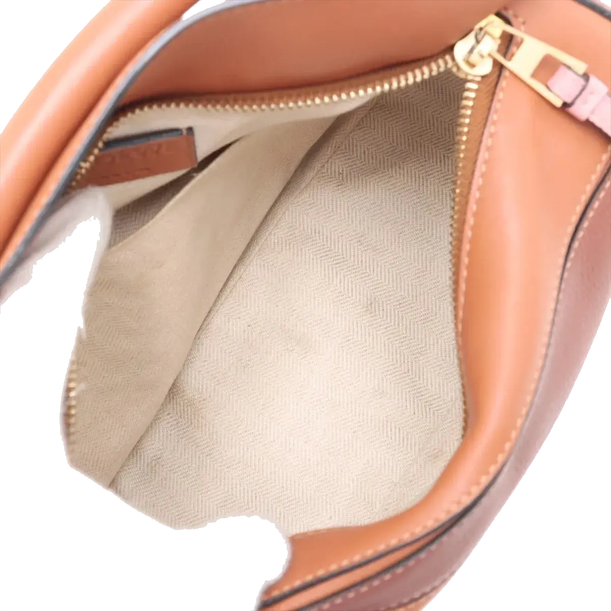 Pre-Loved Puzzle Handbag Colorblock Leather Small with Gold Hardware, Tan, Brown, and Pink