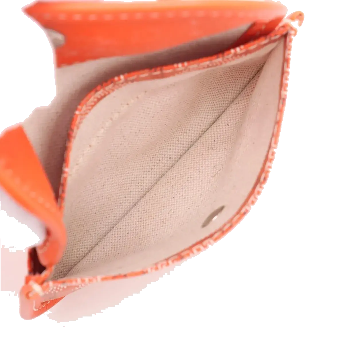 Pre-Loved Anjou Tote Goyardine Coated Canvas Mini with Silver Hardware, Orange