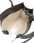 Pre-Loved Triomphe Vertical Cabas Tote Triomphe Coated Canvas Small with Gold Hardware, Beige and Black