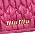 Pre-Loved Matelassé Wallet on Chain Crossbody Bag Quilted Leather Small with Gold Hardware, Pink