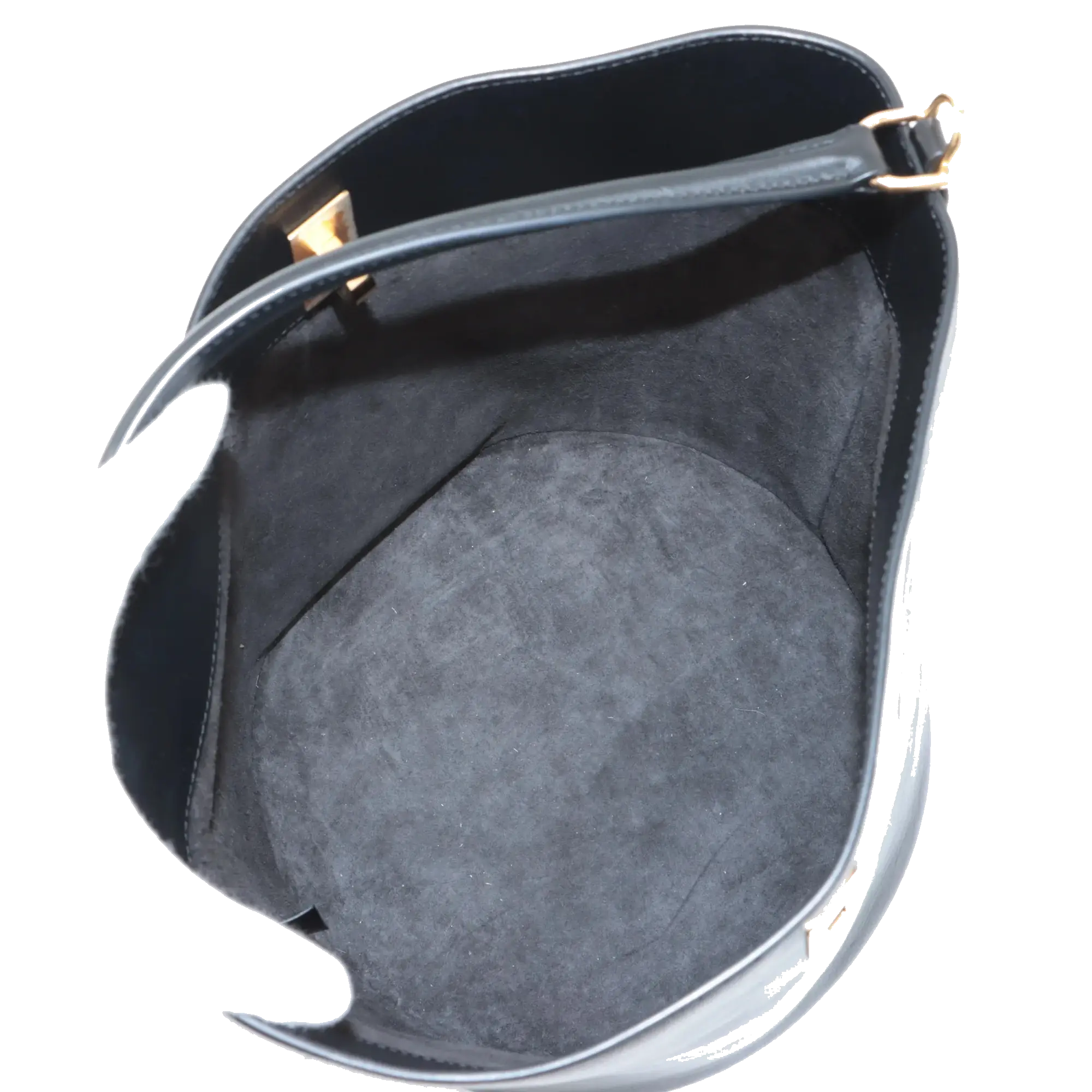 Pre-Loved Bucket 16 Bucket Bag Leather with Gold Hardware, Black