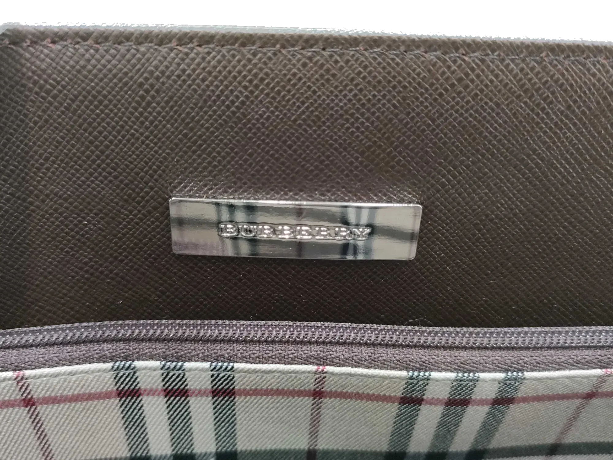 Pre-Loved Tote Leather with Silver Hardware, Dark Brown