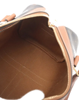 Pre-Loved Triomphe Boston Bag Handbag Triomphe Coated Canvas Small with Gold Hardware, Brown