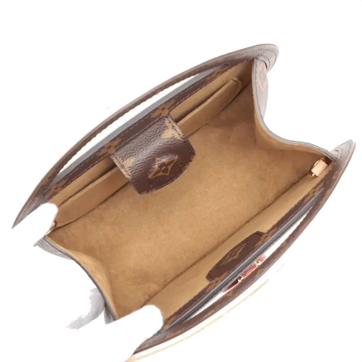 Pre-Loved Petite Boite Chapeau Handbag Monogram Coated Canvas PM with Gold Hardware, Brown