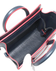 Pre-Loved Luggage Nano Handbag Leather Nano with Silver Hardware, Navy