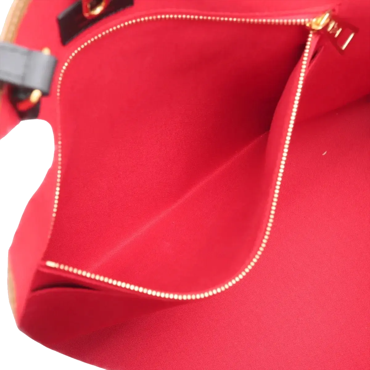 Pre-Loved OnTheGo Tote Monogram Coated Canvas MM with Gold Hardware, Brown