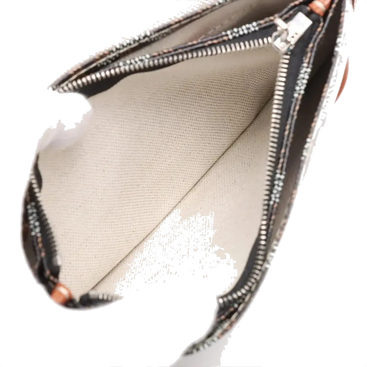 Pre-Loved Plumet Crossbody Bag Goyardine Chevron Coated Canvas with Silver Hardware, Black and Tan