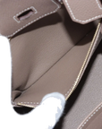 Pre-Loved Birkin Handbag Leather 25 with Gold Hardware, Etoupe