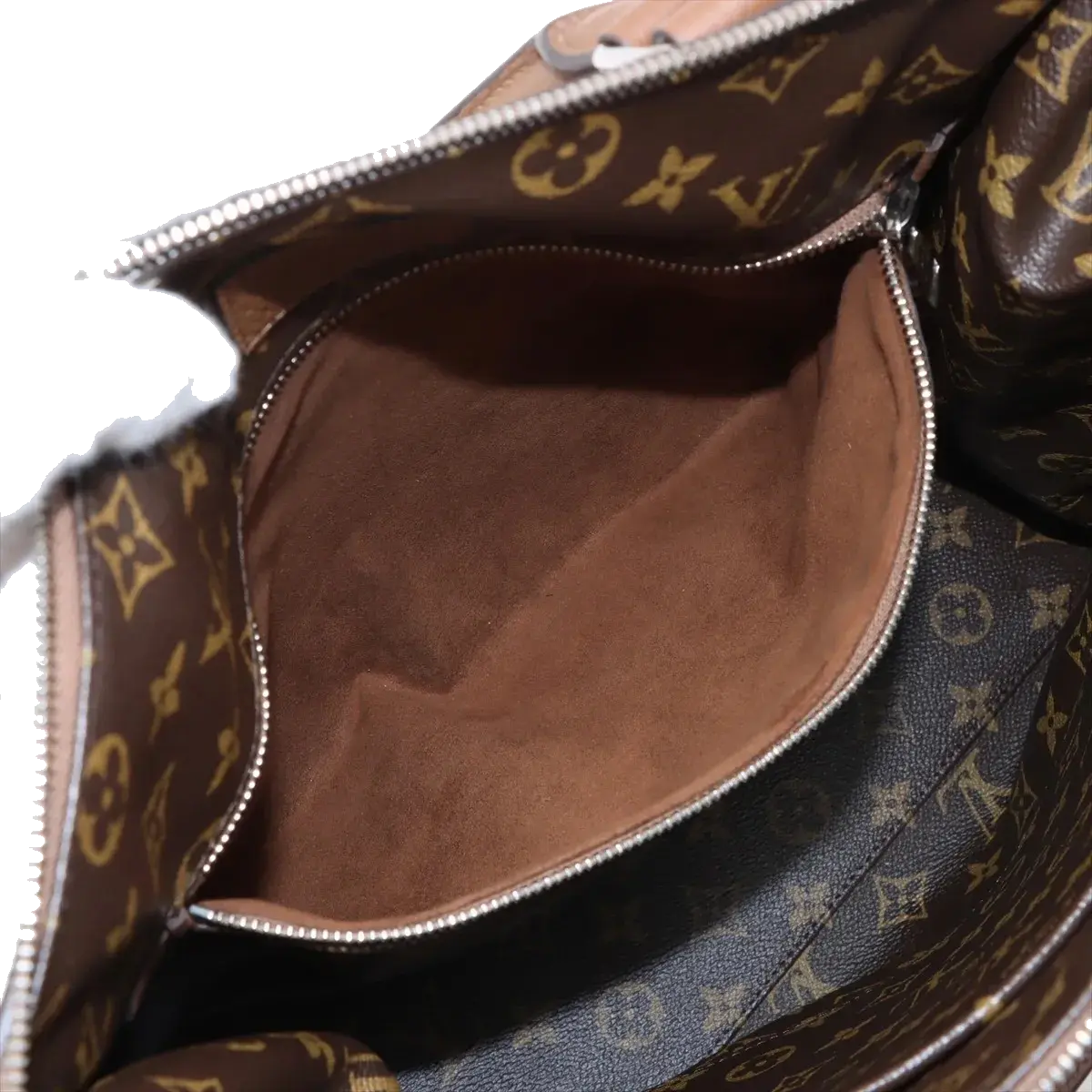 Pre-Loved Tote Tote Leather with Silver Hardware, Brown