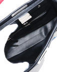 Pre-Loved Peekaboo Handbag Floral Leather Mini with Silver Hardware, Black