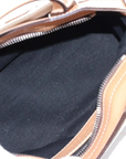 Pre-Loved Navy Cabas Handbag Canvas Plain Mini with Silver Hardware, Natural / Beige