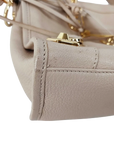 Pre-Loved Classic City Handbag Leather Small with Gold Hardware, Beige