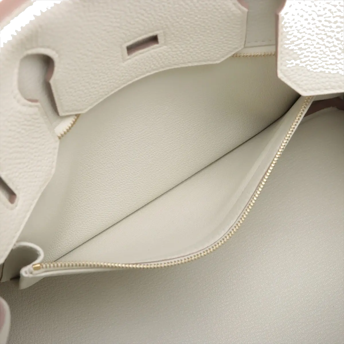 Pre-Loved Birkin Handbag Leather 30 with Gold Hardware, White