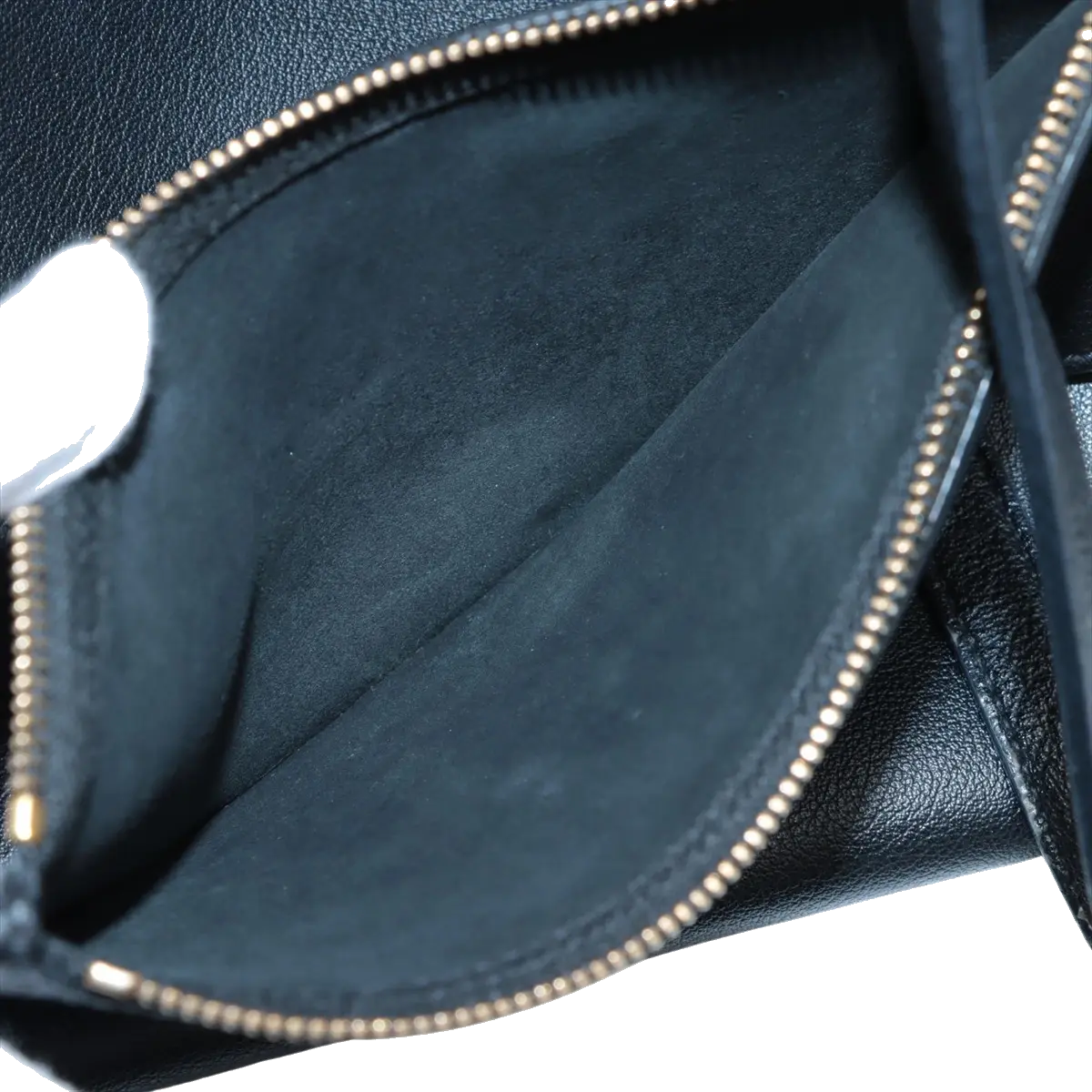 Pre-Loved Shopping Tote Leather with Gold Hardware, Black